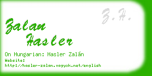zalan hasler business card